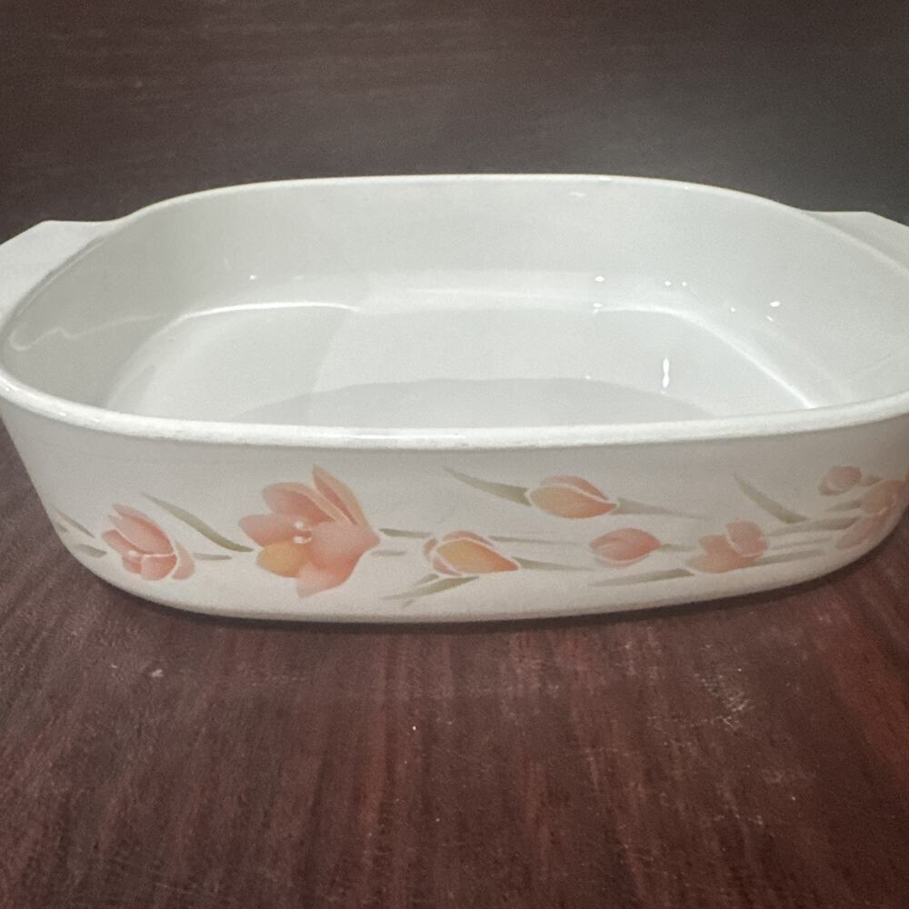 Corning Ware Casserole Pastel Bouquet A-10-B Vintage 2.5 Liter - Picture 5 of 9